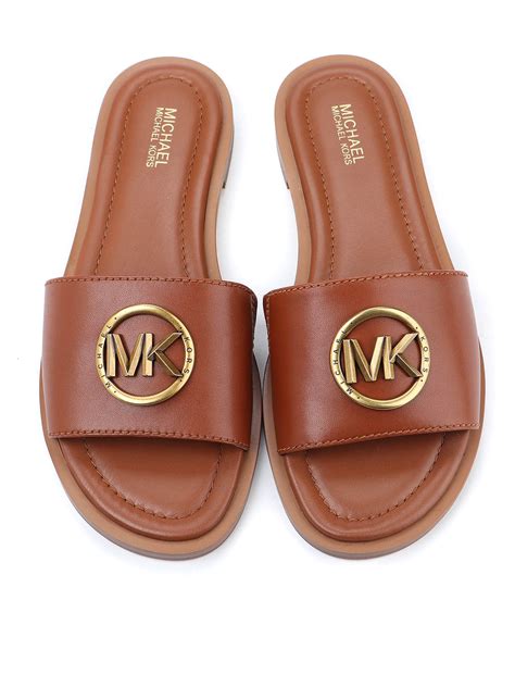 michael michael kors keating slide|Michael Kors sandals with heel.